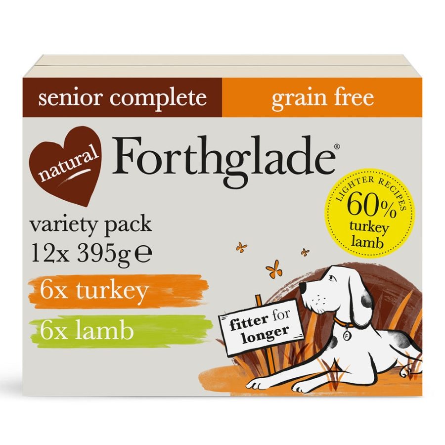 Forthglade Complete Meal Senior Dog Grain Free Variety (Turkey and Lamb) with Veg