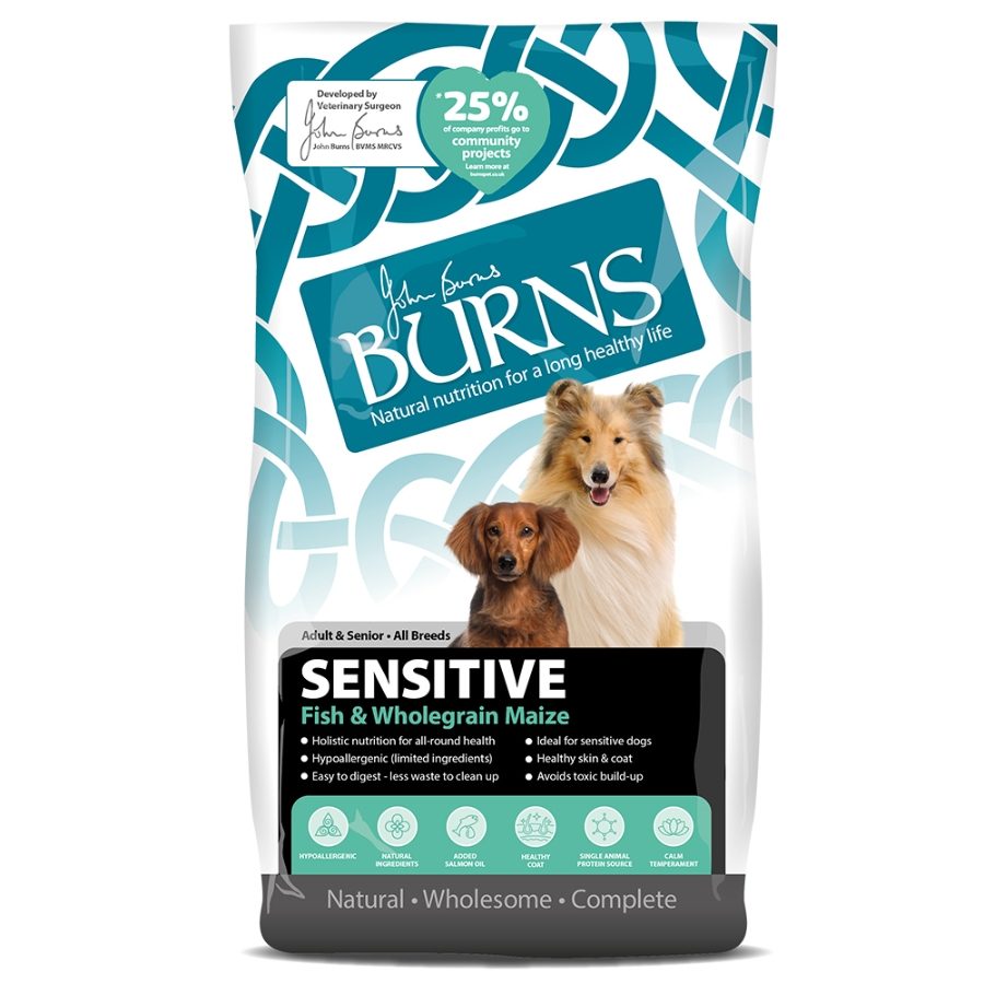 Burns Adult Dog Sensitive with Fish