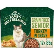 James Wellbeloved Grain Free Senior 11+ with Turkey in Gravy Pouch 12x85g