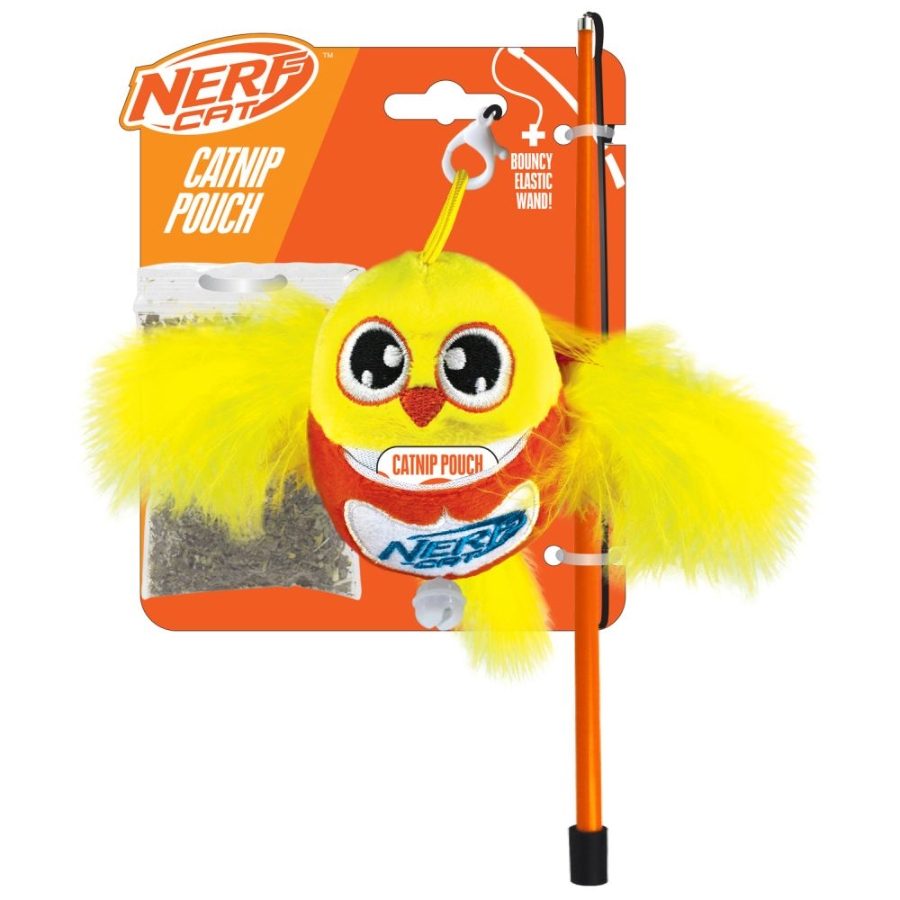 N042 Nerf Cat Plush Bird with Bell and W