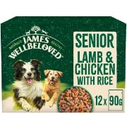 James Wellbeloved Senior Lamb & Chicken in Gravy Pouch 12x90g