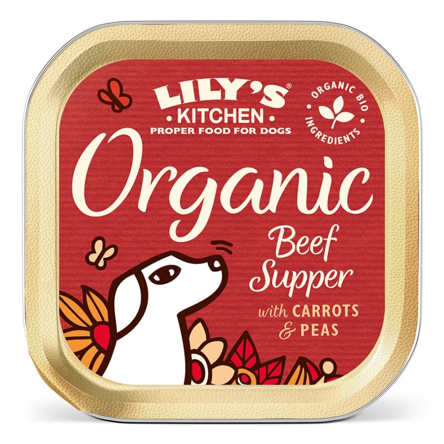 Lilys Kitchen Dog Tray Organic Beef Supper