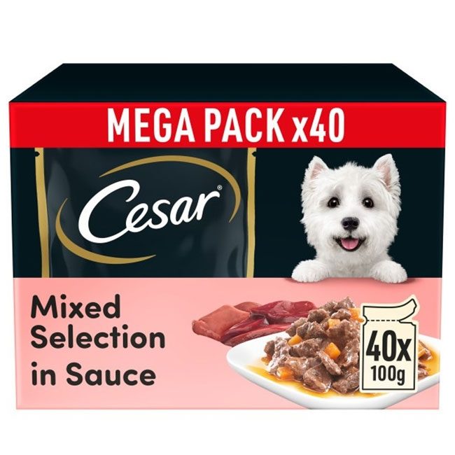 Ceasar Dog Pouches Sauce Selection in Gr