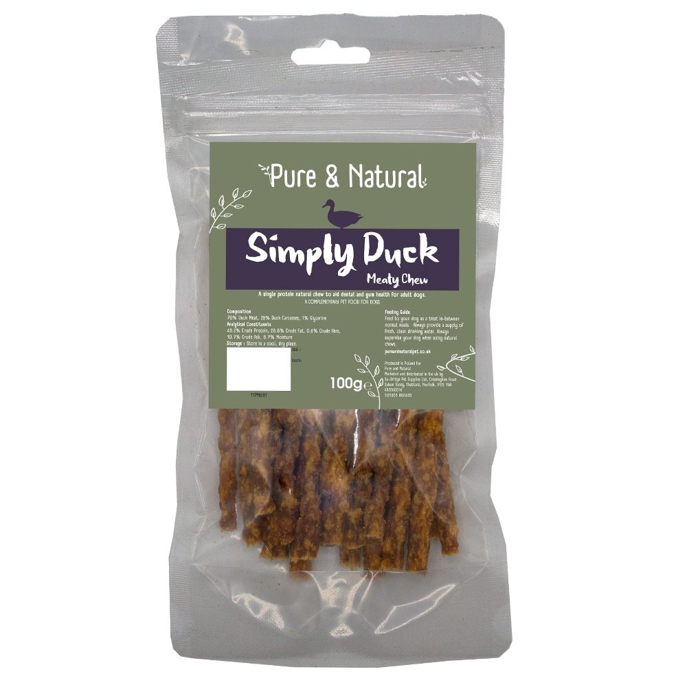 Pure & Natural Simply Duck Meat Sticks - Su-Bridge Pet Supplies