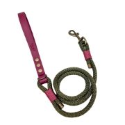 Trinkety Paws Country Collection Paracord Dog Lead Military Green/Burgundy