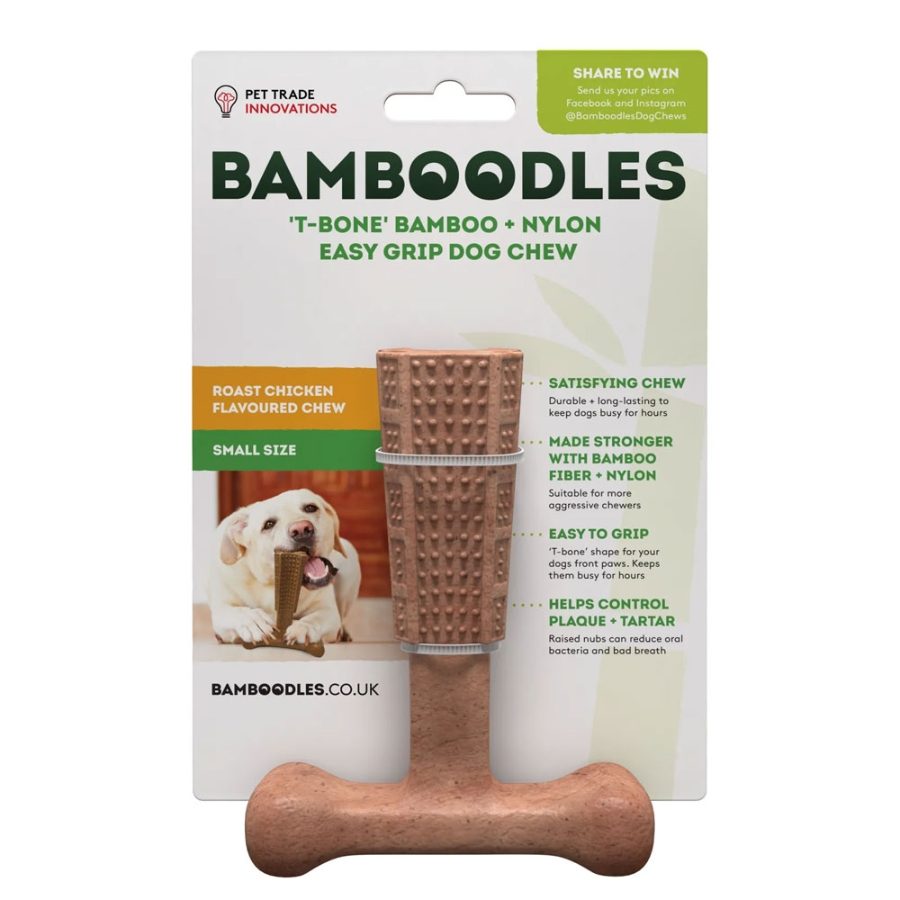 Bamboodle Dog T-Bone Chew Toy Chicken