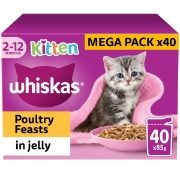 Whiskas 2-12mths Cat Pouches Poultry Fea