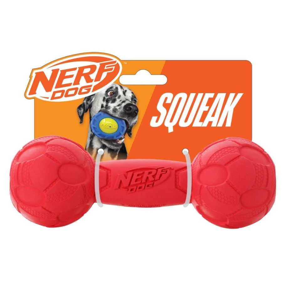 N024 Nerf Dog Rubber Bash Squeak Barbell