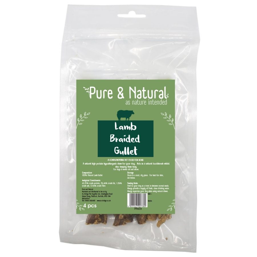 Pure & Natural Lamb Gullet Braided