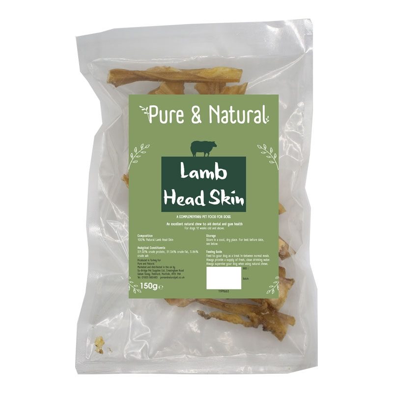 Pure & Natural Lamb Head Skin Natural