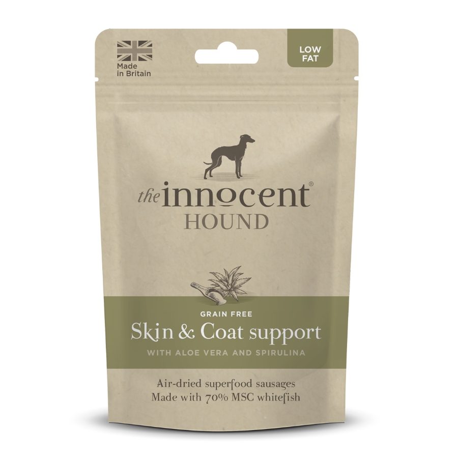 The Innocent Hound Grain Free Dog Skin & Coat Support Sausages with Aloe Vera and Spirulina