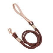 Trinkety Paws Country Collection Paracord Dog Lead Dark Brown/Powder Pearl