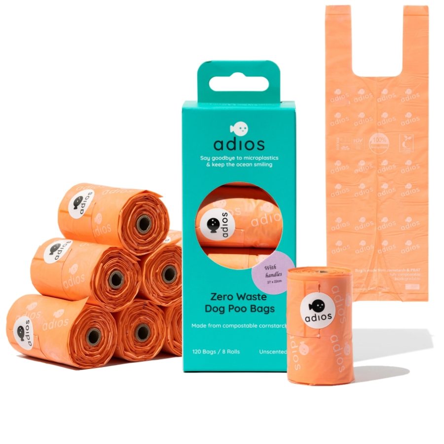 Adios Compostable Poop Bags with Handles