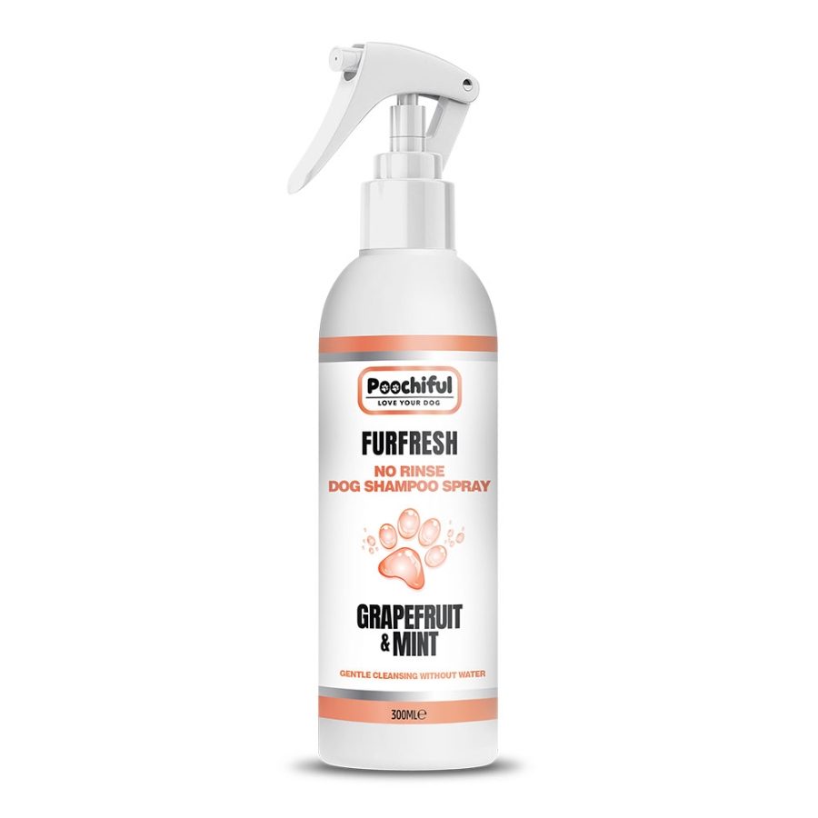 Poochiful Fur Fresh No Rinse Dog Shampoo Spray Grapefruit & Mint