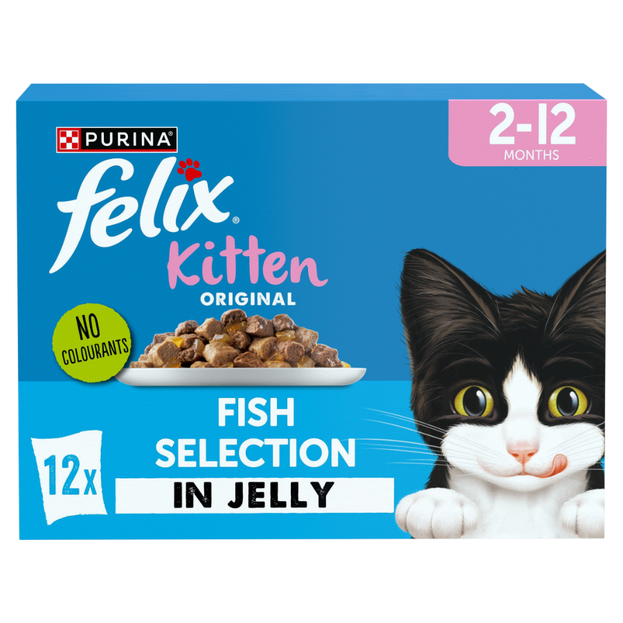 Felix Original Kitten Fish Selection in Jelly 12x85g