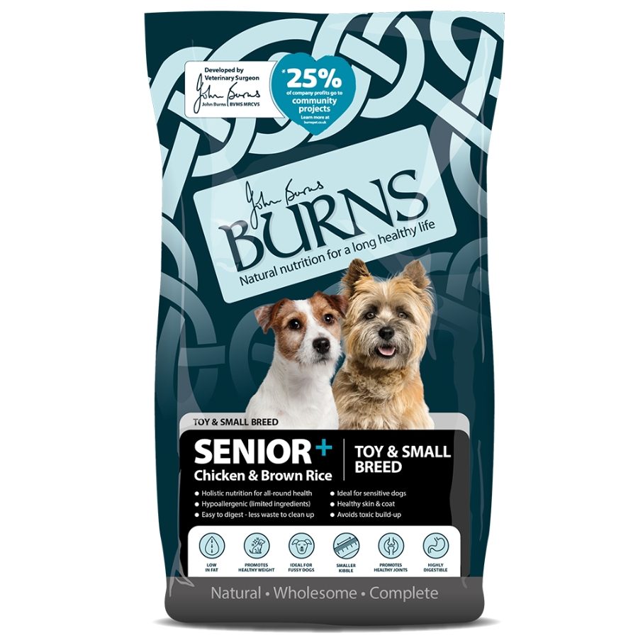 Burns Senior + Dog Small/Toy Breed Chicken & Brown Rice