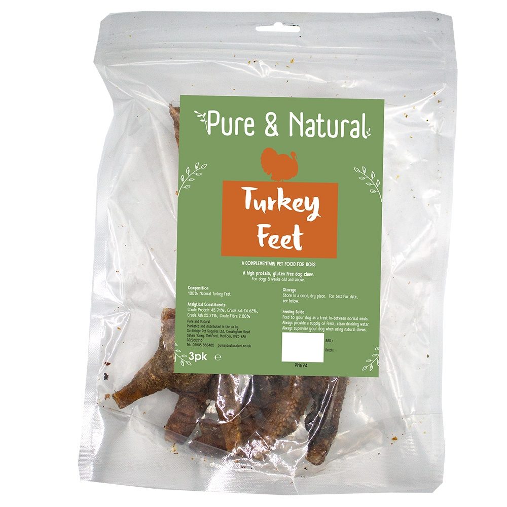 Pure & Natural Turkey Feet - Su-Bridge Pet Supplies