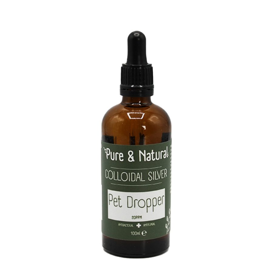 Pure & Natural Colloidal Silver 20ppm for Pets Dropper
