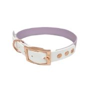 Trinkety Paws City Collection Biothane Dog Collar Lilac/White
