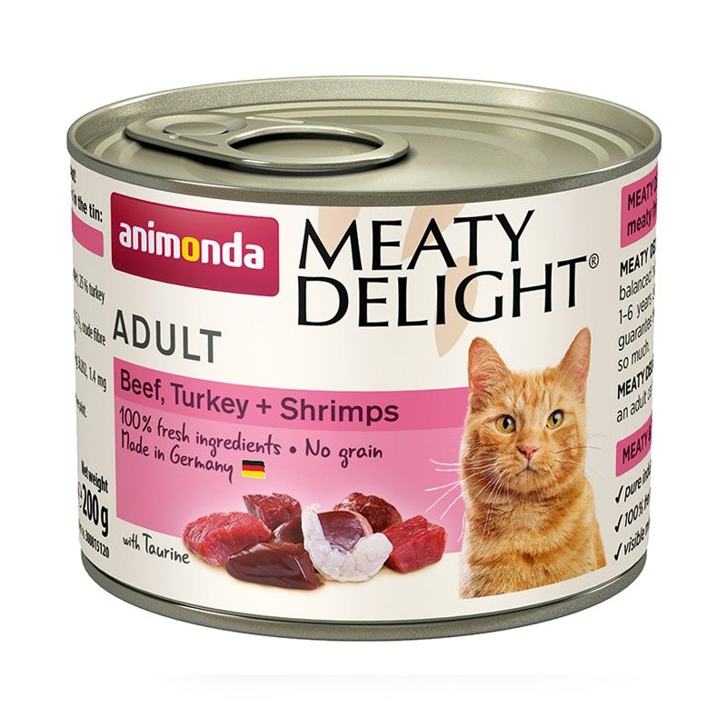 Animonda Adult Meaty Delight Tin Beef, Turkey & Shrimps