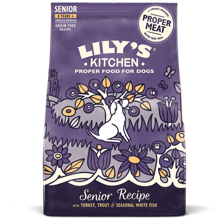 Lilys Kitchen Dog Complete Dry Senior Recipe Turkey & Trout